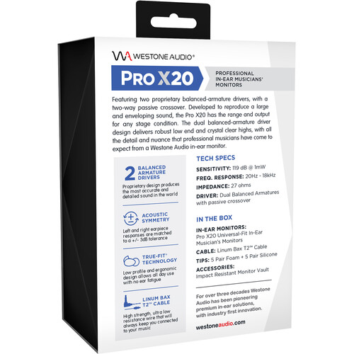 Наушники Westone Pro X20 артикул 257015Si-1 фото 6