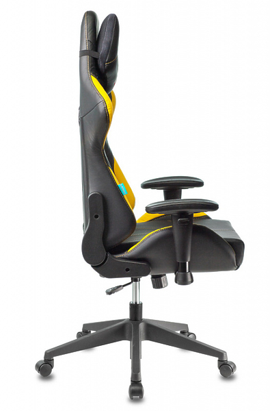Кресло Zombie VIKING 5 AERO YELLOW (Game chair VIKING 5 AERO black/yellow eco.leather headrest cross plastic) артикул 263439Si-1 фото 11