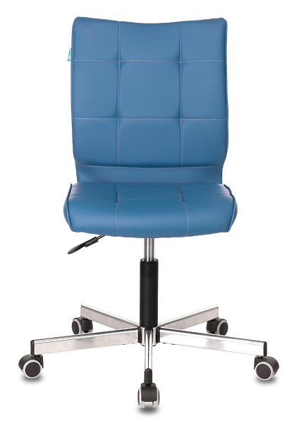 Кресло Бюрократ CH-330M/OR-03 (Office chair CH-330M blue Orion-03 eco.leather cross metal хром) артикул 263423Si-1 фото 3