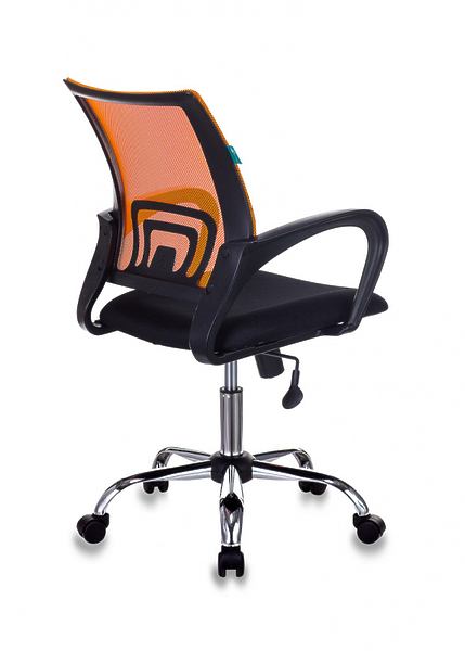 Кресло Бюрократ CH-695N/SL/OR/BLACK (Office chair CH-695NSL orange TW-38-3 seatblack TW-11 cross metal хром) артикул 263424Si-1 фото 5