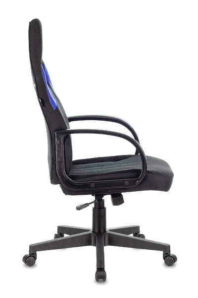 Кресло Zombie RUNNER BLUE (Game chair RUNNER black/blue textile/eco.leather cross plastic) артикул 263237Si-1 фото 4