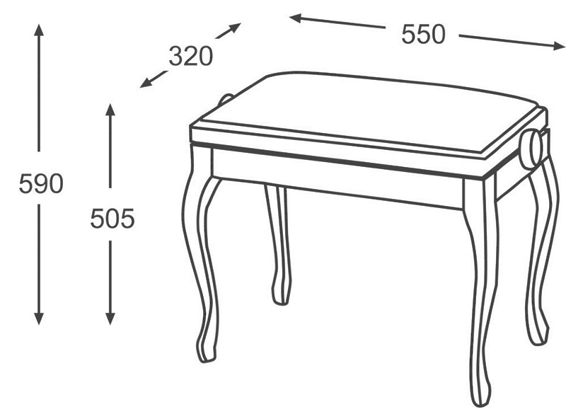 Банкетка Hidrau BG200 Walnut Matt 3 (TC6) артикул 280686Si-1 фото 3