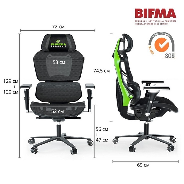 Компьютерное кресло Eureka Typhon ESL-GC05-BU артикул 299978Si-1 фото 4