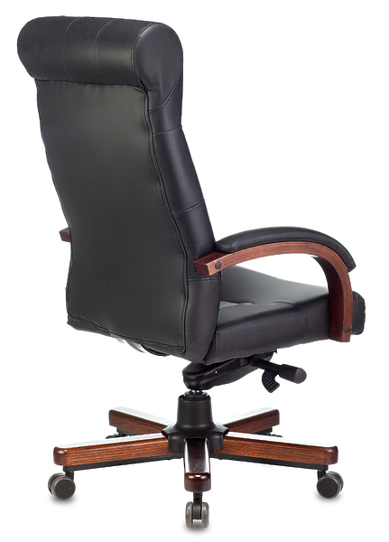 Кресло Бюрократ T-9928WALNUT/BLACK (Office chair T-9928WALNUT black leather cross metal/wood) артикул 263462Si-1 фото 6