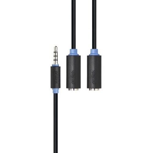 Prolink PB155-0030 (Разветвитель 3.5Jack - 2x3.5Jack (M-F), 4pin стерео-аудио + гарнитура, 30см) артикул 120654Si-1
