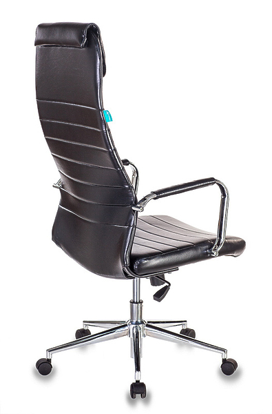 Кресло Бюрократ KB-9N/ECO/BLACK (Office chair KB-9N/ECO black eco.leather headrest cross metal хром) артикул 263293Si-1 фото 5