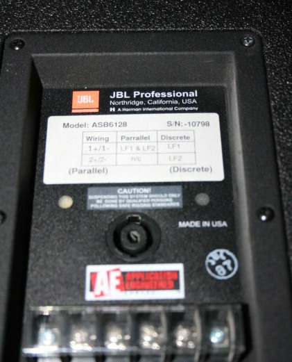 Сабвуфер JBL ASB6128 артикул 124208Si-1 фото 3