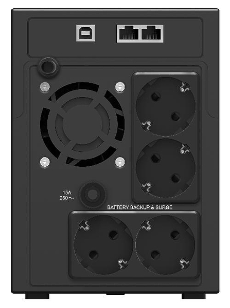 Блок бесперебойного питания Ippon Smart Power Pro II Euro 1600 Black артикул 268222Si-1 фото 3