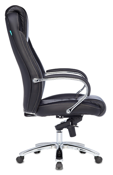 Кресло Бюрократ T-9923SL/BLACK (Office chair T-9923SL black leather cross metal хром) артикул 263366Si-1 фото 5
