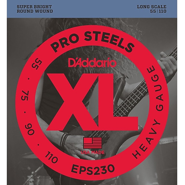 Струны D'Addario EPS230 PROSTEELS BASS HEAVY 55-110 артикул 274057Si-1