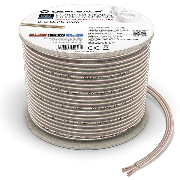 Акустический кабель Oehlbach PERFORMANCE Speaker Wire SP-7 30m, Spool clear, D1C205 артикул 281218Si-1 в интернет-магазине «HiFiRussia»