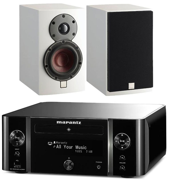 Стереокомплект Marantz M-CR611 black + Dali Menuet White  High gloss артикул 135100Si-1