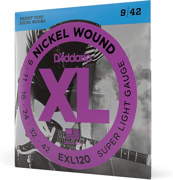 Струны D'Addario EXL120 NICKEL WOUND SUPER LIGHT 9-42 . артикул 274005Si-1