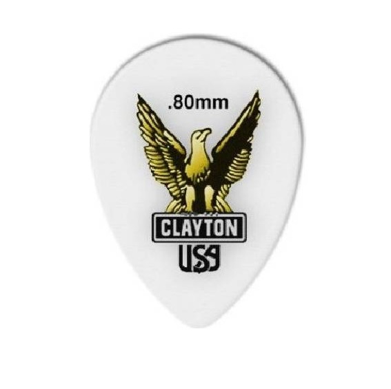 Медиаторы CLAYTON ST80/12 - 0.80 mm ACETAL polymer уменьшенный 12 шт артикул 290667Si-1