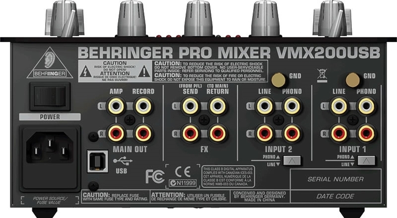 Микшер Behringer VMX200USB артикул 121873Si-1 фото 4