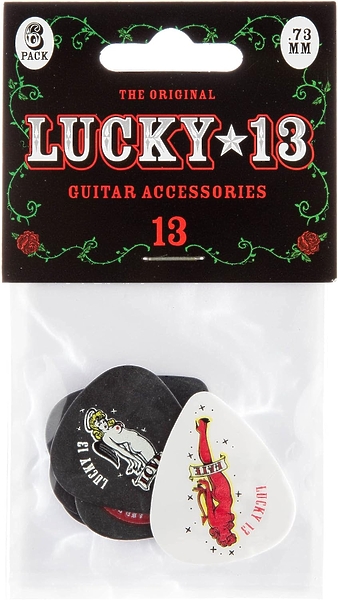 Медиаторы Dunlop L13BP073 Lucky 13 (6 шт) артикул 319516Si-1