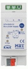 Источник питания MDT technologies STV-0320.02 KNX/EIB, 230В / 29В=, номинальная нагрузка 320мА, защита от короткого замыкания и перегрузки, встроенный дроссель, на DIN рейку, 2TE артикул 206425Si-1
