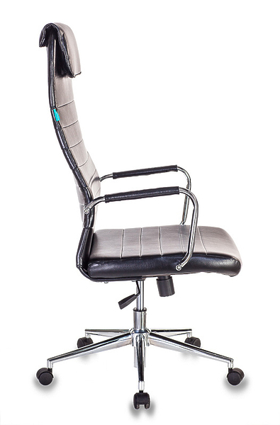 Кресло Бюрократ KB-9N/ECO/BLACK (Office chair KB-9N/ECO black eco.leather headrest cross metal хром) артикул 263293Si-1 фото 4