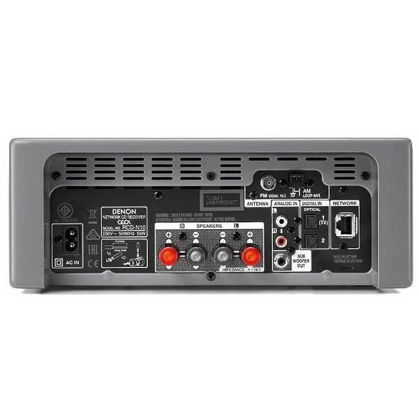CD ресивер Denon RCD-N10 Grey артикул 181427Si-1 фото 4