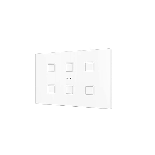 Сенсорный выключатель KNX Zennio Tecla XL X6, 6-кнопочный, белый артикул 245212Si-1