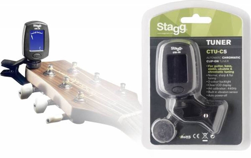 Хроматический тюнер Stagg CTU-C5 BK артикул 320814Si-1