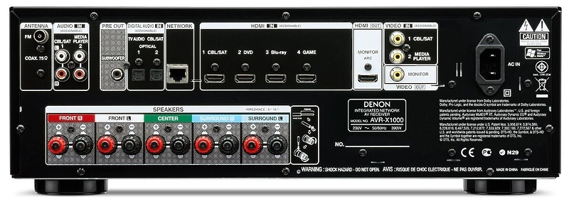 AV Ресивер Denon AVR-X1000 black + AH-D310R артикул 100948Si-1 фото 4