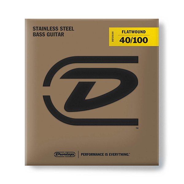Струны для гитары Dunlop DBFS40100S Stainless Steel Flatwound артикул 279742Si-1