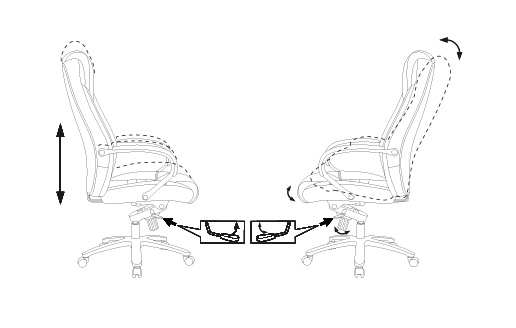 Кресло Бюрократ T-9923SL/BLACK (Office chair T-9923SL black leather cross metal хром) артикул 263366Si-1 фото 9