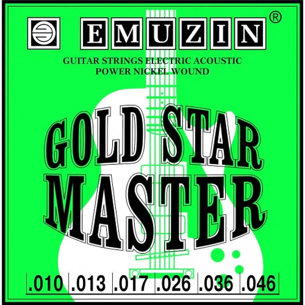 Струны для электрогитары Emuzin Gold Star Master 6ГСМ-03 10-46 артикул 291282Si-1