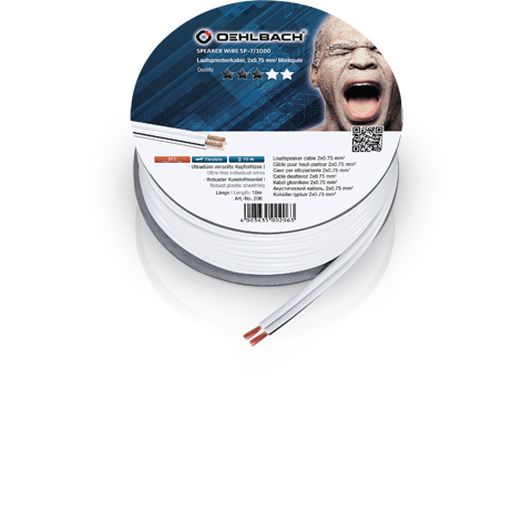 Акустический кабель Oehlbach Speaker Wire SP-7 2x0,75 mm white 30 m (208) артикул 174270Si-1