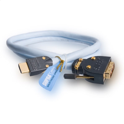 Кабель межблочный видео Supra HDMI-DVI Met-S/B HD 2.0m артикул 113604FV-1