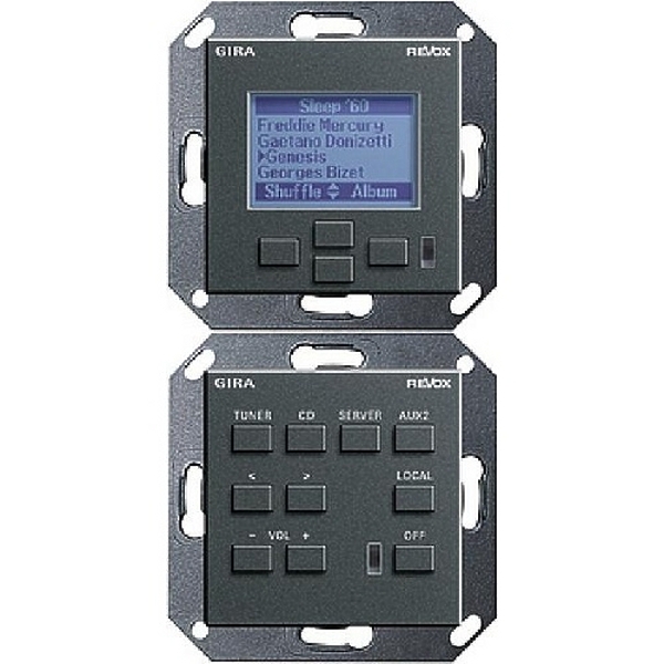 Настенная панель управления Revox M217/M218 GIRA System 55 (антрацит) артикул 104134FV-1 фото 3