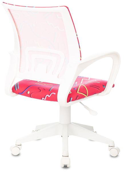 Кресло Бюрократ KD-W4/STICK-PINK (Children chair KD-W4 crimson Sticks 05 cross plastic белый plastik белый) артикул 263277Si-1 фото 5
