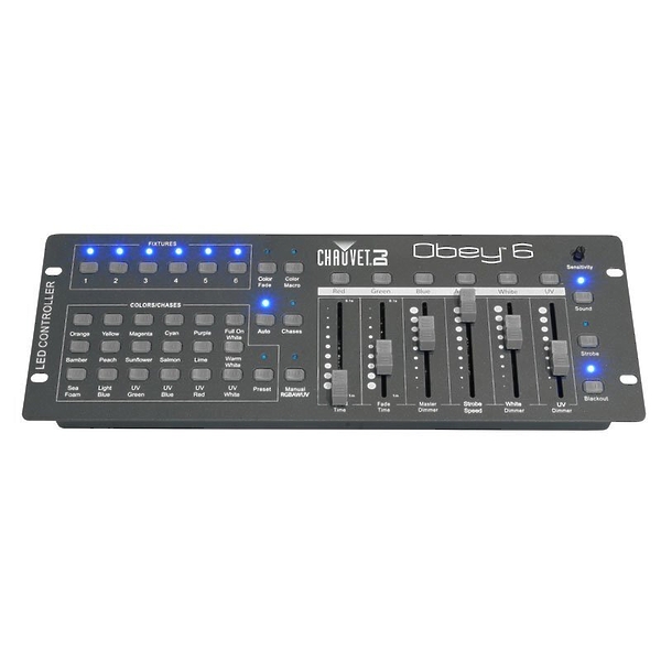 Компактный контроллер для RGBAWUV-приборов Chauvet Obey 6 артикул 175433Si-1