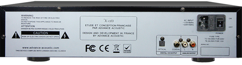 CD проигрыватель Advance Acoustic X-CD3 артикул 114806Si-1 фото 4