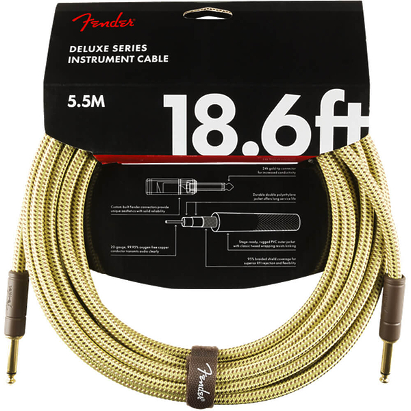 Инструментальный кабель FENDER DELUXE 18.6' INST CBL TWD артикул 198109Si-1