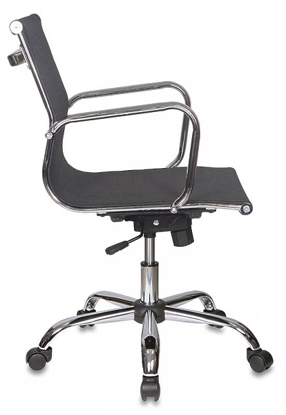 Кресло Бюрократ CH-993-LOW/M01 (Office chair CH-993-Low black M01 gauze low back cross metal хром) артикул 263457Si-1 фото 4