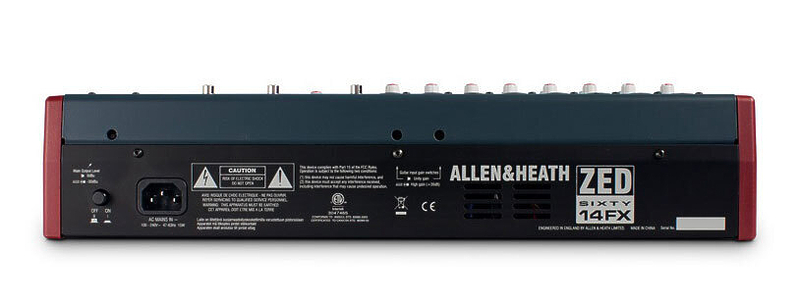 Микшер Allen&Heath ZED60-14FX артикул 108602Si-1 фото 4