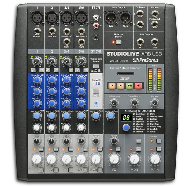 PreSonus StudioLive AR8 USB гибридный микшер артикул 404946-1