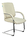 Кресло Бюрократ T-8010N-LOW-V/IVORY (Office chair T-8010N-LOW-V ivory OR-10 eco.leather low back runners metal хром)