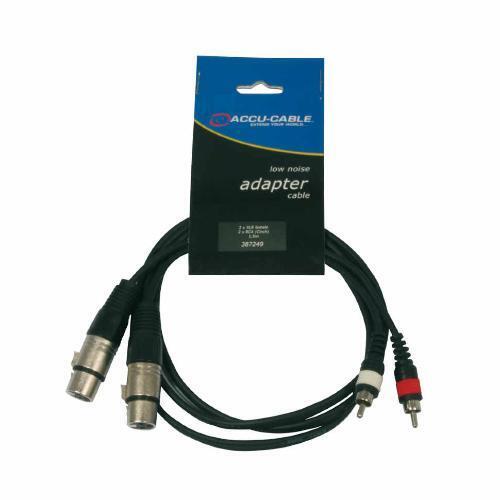 Кабель коммутационный ADJ AC-XF-2R/1,5 2RCA - 2XLR мама, 1,5 метра артикул 205221Si-1