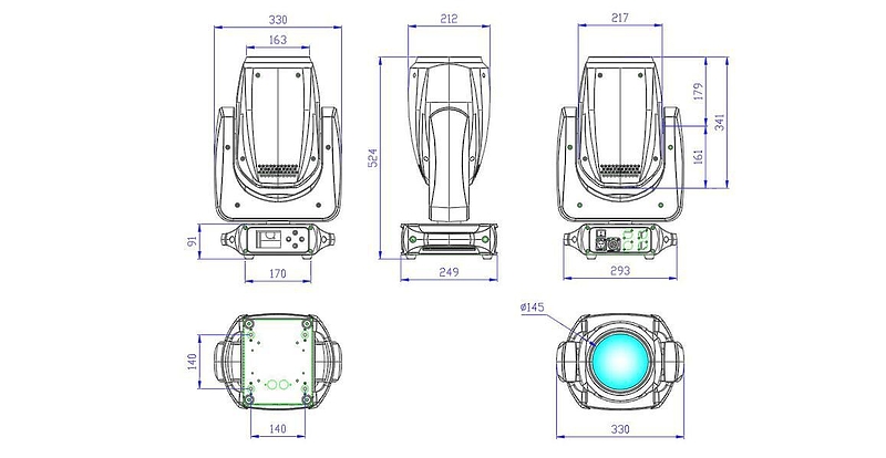 Поворотная голова Silver Star SS9151SC PLUTO BEAM артикул 297821Si-1 фото 4