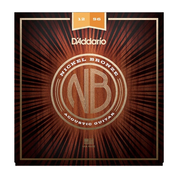 Струны D'Addario NB1256 Nickel Bronze Acoustic, Light Top / Med Bottom, 12-56 артикул 273660Si-1
