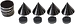 Демпфирующие конусы c пятаками Dynavox 205044 black