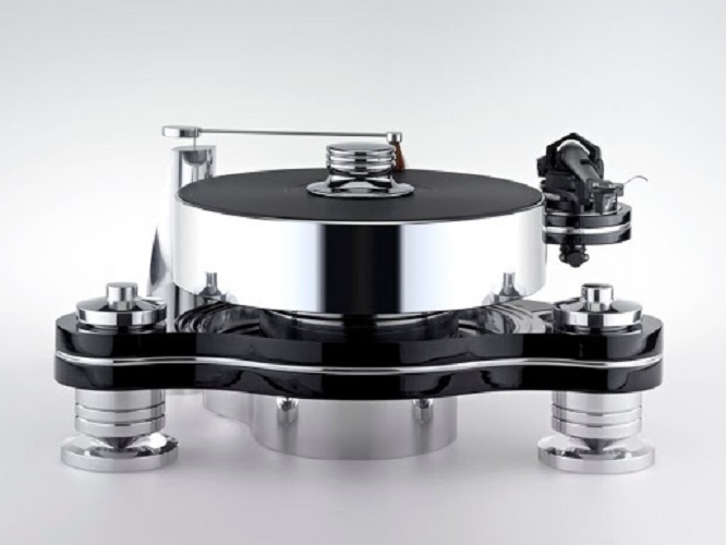Стол винилового проигрывателя Transrotor RONDINO NERO FMD с подготовкой под тонарм Rega, Блоком питания Konstant FMD и алюминиевым прижимным диском артикул 240647Si-1