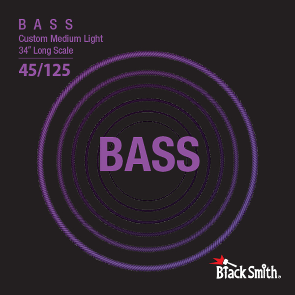 Струны для 5 струнной бас-гитары BlackSmith Bass Custom Medium Light 34" Long Scale 45/125 артикул 307598Si-1