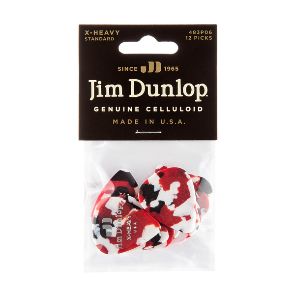 Медиаторы Dunlop 483P06XH Celluloid Confetti Extra Heavy (12 шт) артикул 312904Si-1