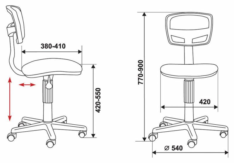 Кресло Бюрократ CH-299/G/15-48 (Office chair CH-299NX grey seatgrey 15-48 mesh/fabric cross plastic) артикул 263512Si-1 фото 7