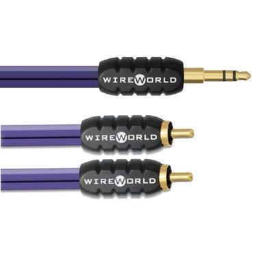 Кабель межблочный аудио Wire World Pulse 3.5mm to 2 RCA 1.5m артикул 139321Si-1