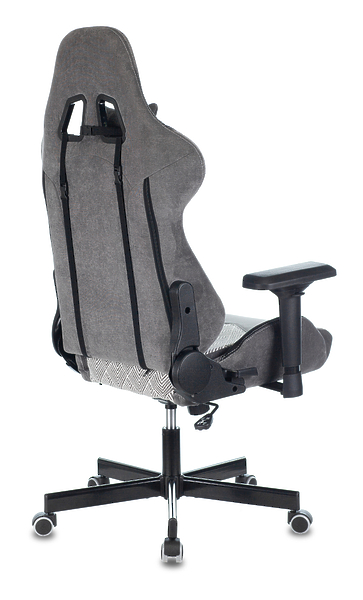Кресло Zombie VIKING 7 KNIGHT GR (Game chair VIKING 7 KNIGHT Fabric grey Loft rombus textile/eco.leather headrest cross metal) артикул 263379Si-1 фото 11